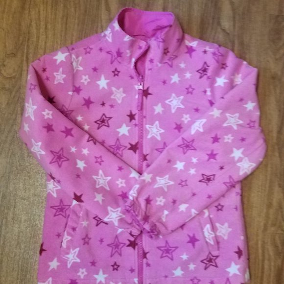 Girls Hot Pink Fleece Jacket size 12 / 14 - Picture 1 of 1